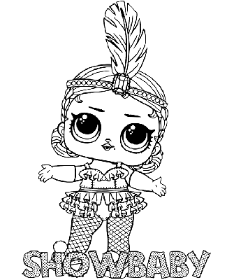 Kolorowanka lalka Snowbaby